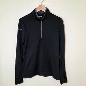 Men's NIKE GOLF DRI-FIT Stretch 1/2 Zip Pull over Sz M Black EUC